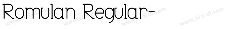 Romulan Regular字体转换